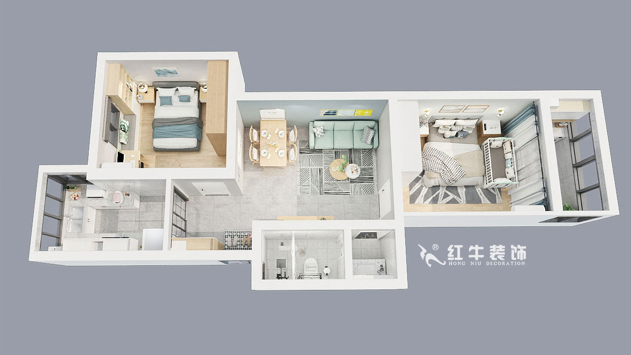 孟宪涛_宁工新寓143-201-70㎡-现代北欧_鸟瞰图+logo